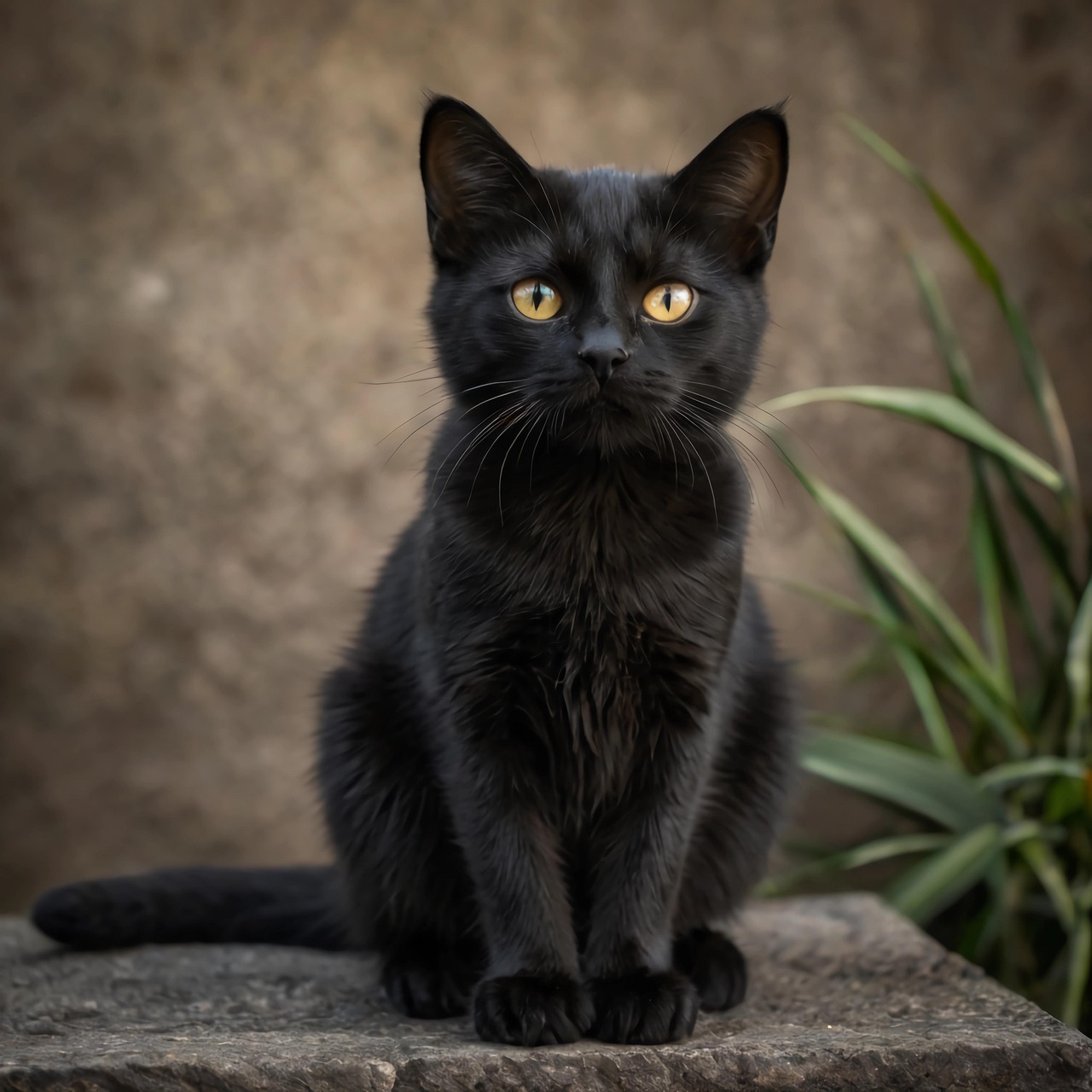 Chat noir mystérieux